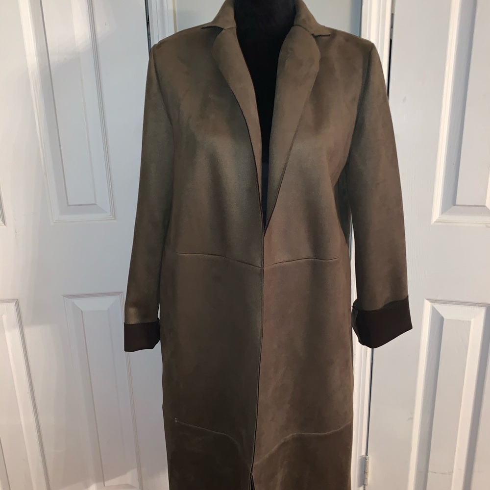 Zara faux suede coat